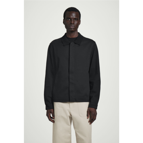 Cos COLLARED COTTON-JERSEY JACKET