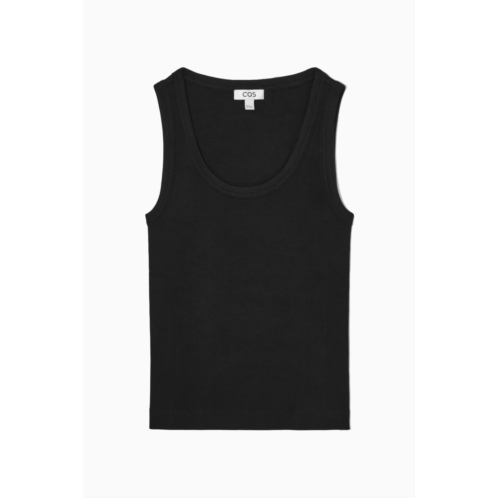 Cos SCOOP-NECK RIBBED TANK TOP