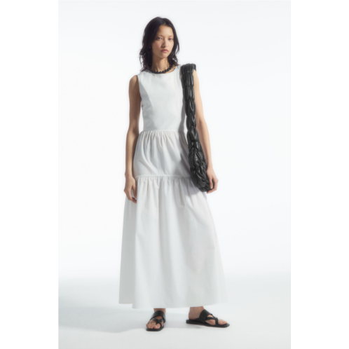Cos OPEN-BACK TIERED MIDI DRESS
