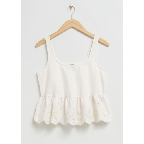 & OTHER STORIES Sleeveless Broderie Anglaise Top