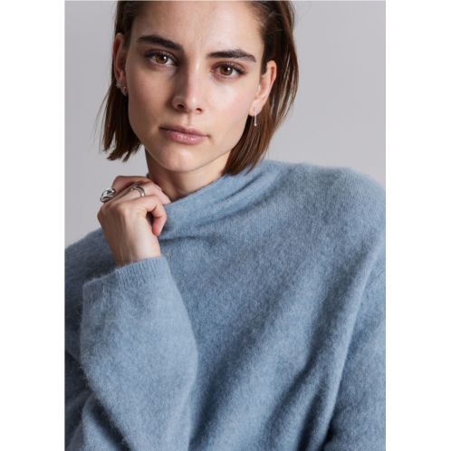 & OTHER STORIES Mock-Neck Knit Sweater