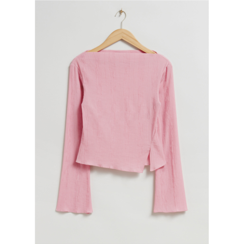 & OTHER STORIES Cropped Asymmetric Frilled Top