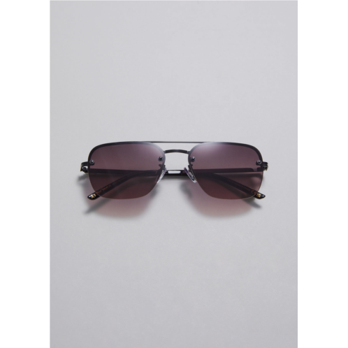 & OTHER STORIES Rimless Aviator-Style Sunglasses