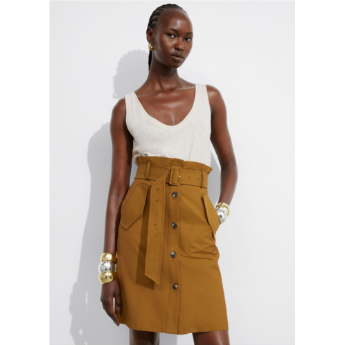 & OTHER STORIES Buttoned Paperbag Midi Skirt