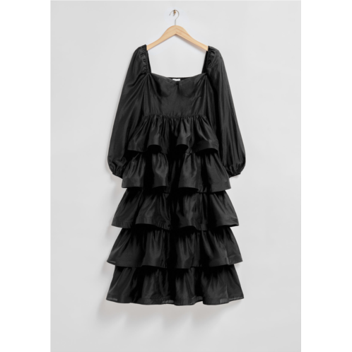 & OTHER STORIES Ruffle-Trimmed Midi Dress
