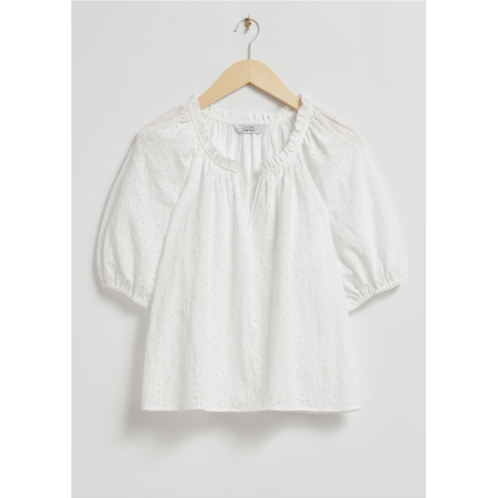 & OTHER STORIES Loose-Fit Frilled Edge Blouse