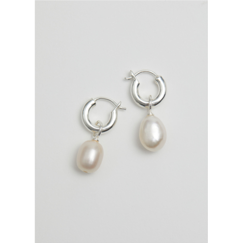 & OTHER STORIES Pearl Charm Sterling Silver Earrings