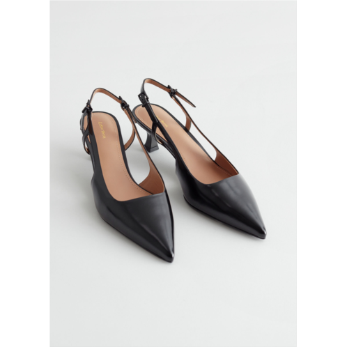 & OTHER STORIES Slingback Leather Pumps