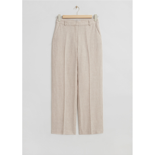 & OTHER STORIES Straight Press Crease Linen Trousers