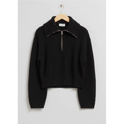 & OTHER STORIES Half-Zip Knit Sweater