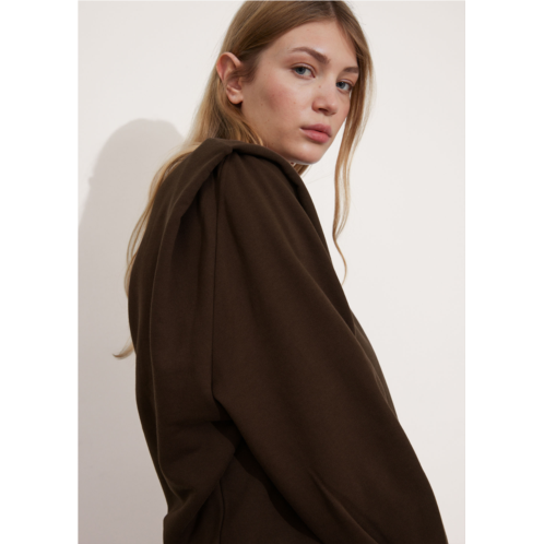 & OTHER STORIES Fitted Pleated-Shoulder Sweatshirt