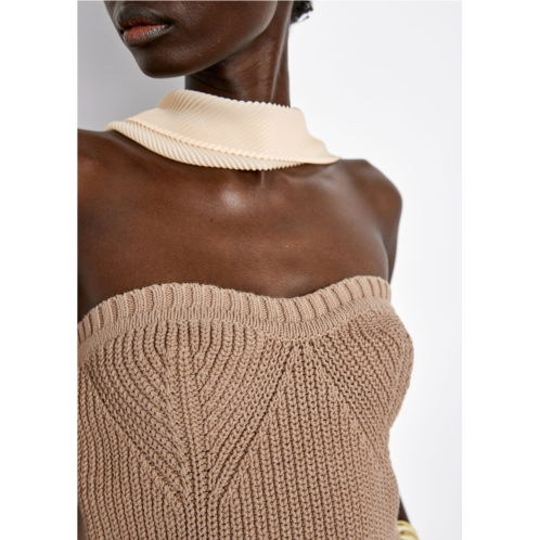 & OTHER STORIES Knitted Bandeau Tube Top