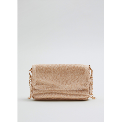 & OTHER STORIES Straw Flap Bag