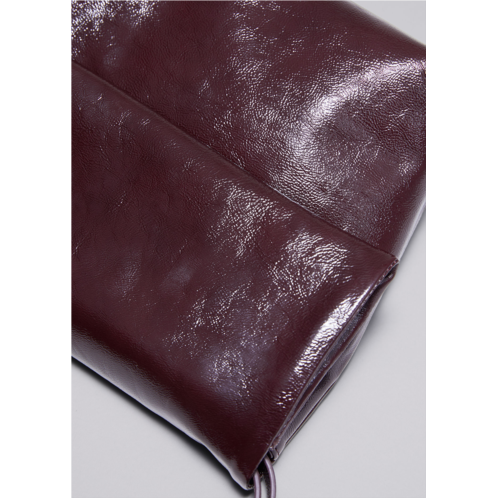 & OTHER STORIES Folded Patent-Leather Clutch