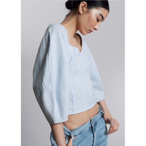 & OTHER STORIES Cropped Corset Blouse