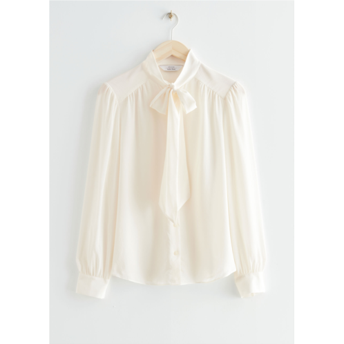 & OTHER STORIES Neck Tie Silk Blouse