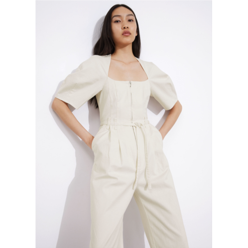 & OTHER STORIES Belted Zip-Front Jumpsuit