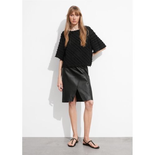 & OTHER STORIES Textured Short-Sleeve Top