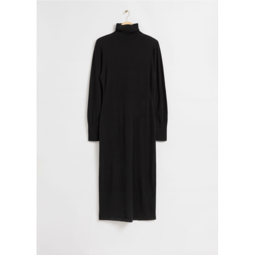 & OTHER STORIES Fitted Wool Knit Midi Dress