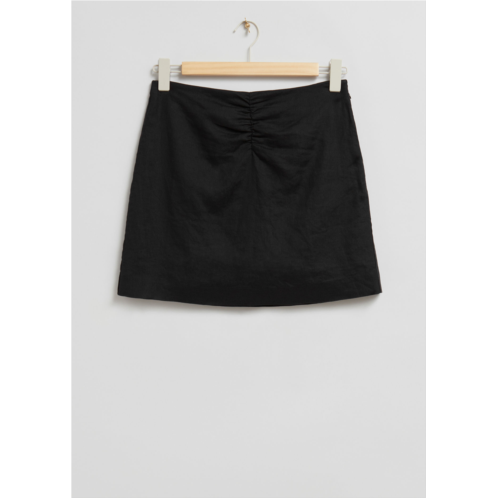 & OTHER STORIES Slim-Fit Ruched Detail Mini Skirt