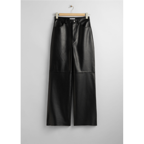 & OTHER STORIES Straight Leather Trousers