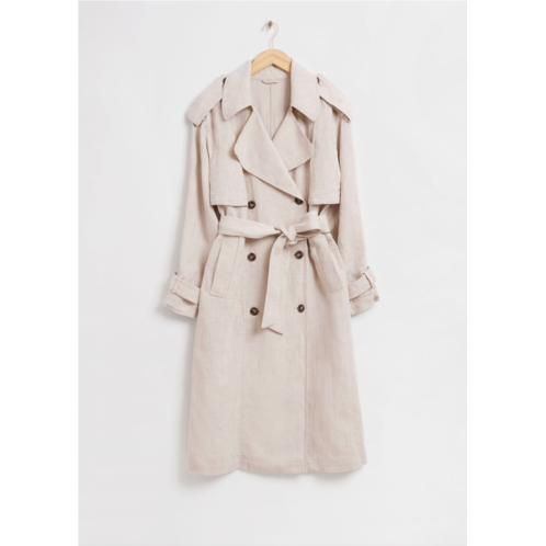 & OTHER STORIES Linen Trench Coat