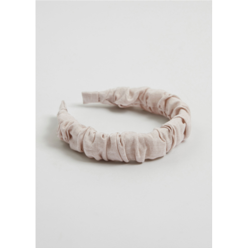 & OTHER STORIES Ruched Linen Alice Headband