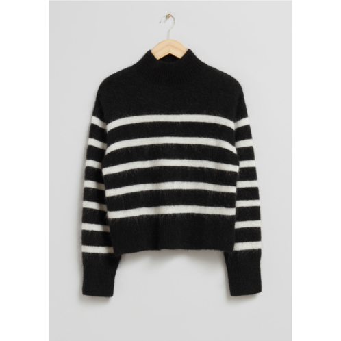 & OTHER STORIES Cropped Mock Neck Knit Sweater
