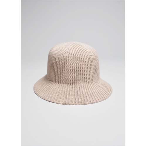 & OTHER STORIES Rib Knitted Bucket Hat