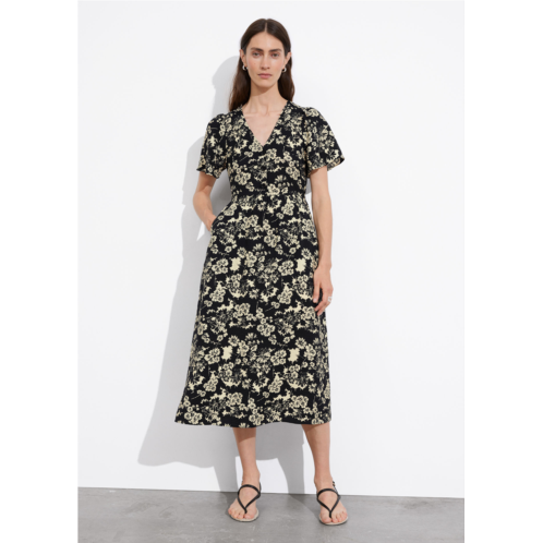 & OTHER STORIES Flutter-Sleeve Midi Dress