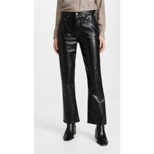AGOLDE Recycled Leather Mid Rise Relaxed Boot Pants