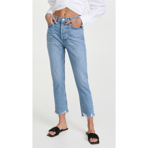 AGOLDE Riley High Rise Straight Crop Jeans