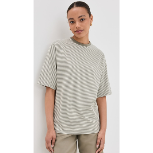 ANINE BING Bo Tee Olive and Ivory Stripe