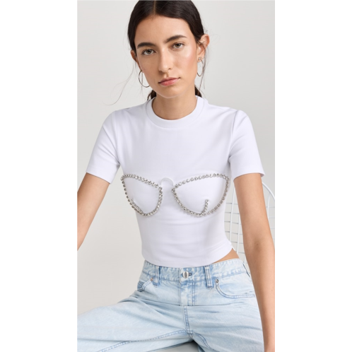 Area Crystal Bustier Cup T-Shirt
