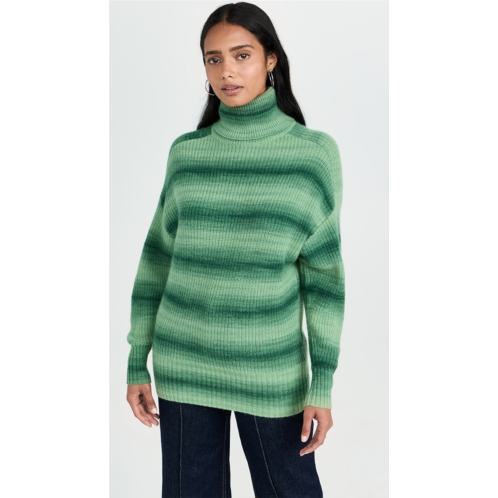Autumn Cashmere Relaxed Space Dye Shaker Turtleneck