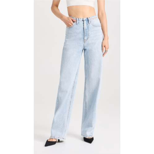 Alexander Wang Balloon Jeans with Skinny Button Back Waistband