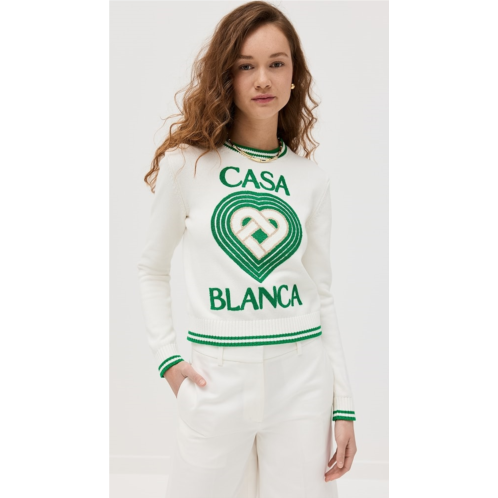 Casablanca Heart Embroidered Sweater