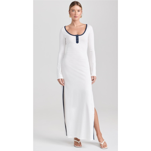CAROLINE CONSTAS Karla Bell Sleeve Colorblock Maxi Dress