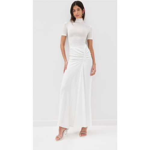 Christopher Esber Fusion Ruched Tee Gown