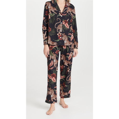 Desmond & Dempsey Womens Long Soleia Pajama Set