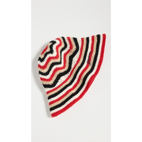 GANNI Cotton Crochet Bucket Hat