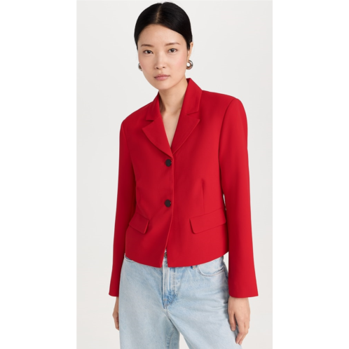 GANNI Light Twill Suiting Fitted Blazer