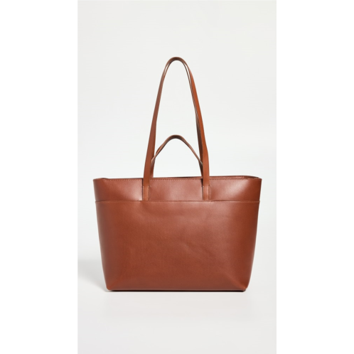 Madewell The Zip-Top Essential Tote in Leather