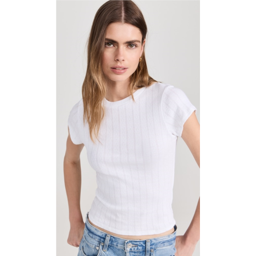 Perfectwhitetee Katy Pointelle Baby Tee