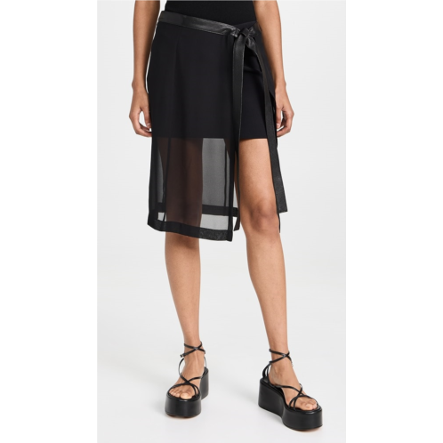 Proenza Schouler Viscose Suiting Wrap Skirt