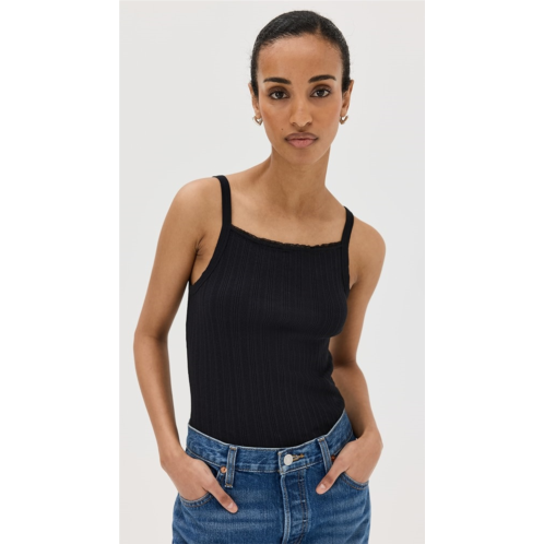 RE/DONE Pointelle Square Neck Tank