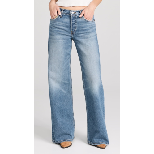 RE/DONE Mid Rise Wide Leg Jeans