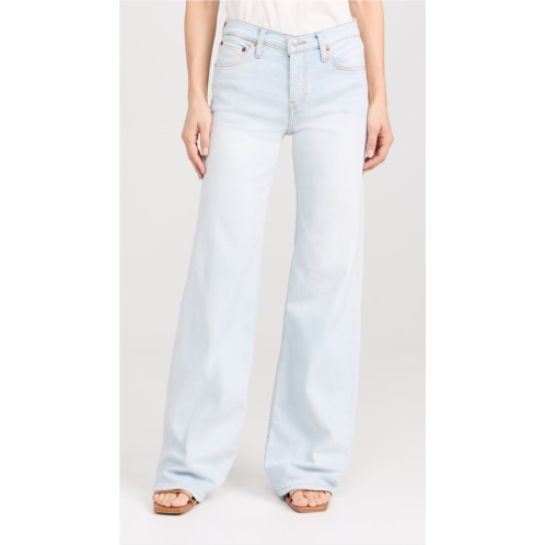RE/DONE Mid Rise Wide Leg Jeans
