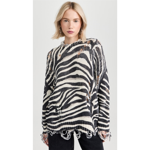 R13 Zebra Oversized Sweater
