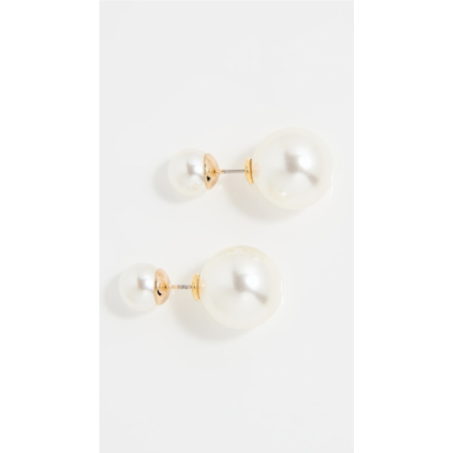 SHASHI Double Ball Pearl Earrings